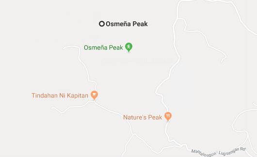 Osmena Peak Map
