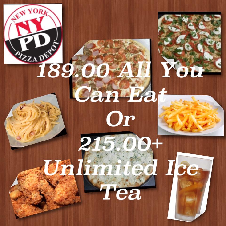Unlimited Pizza, Pasta, Chicken, Fries and Rice: | NYPD Pizza And Pasta Buffet