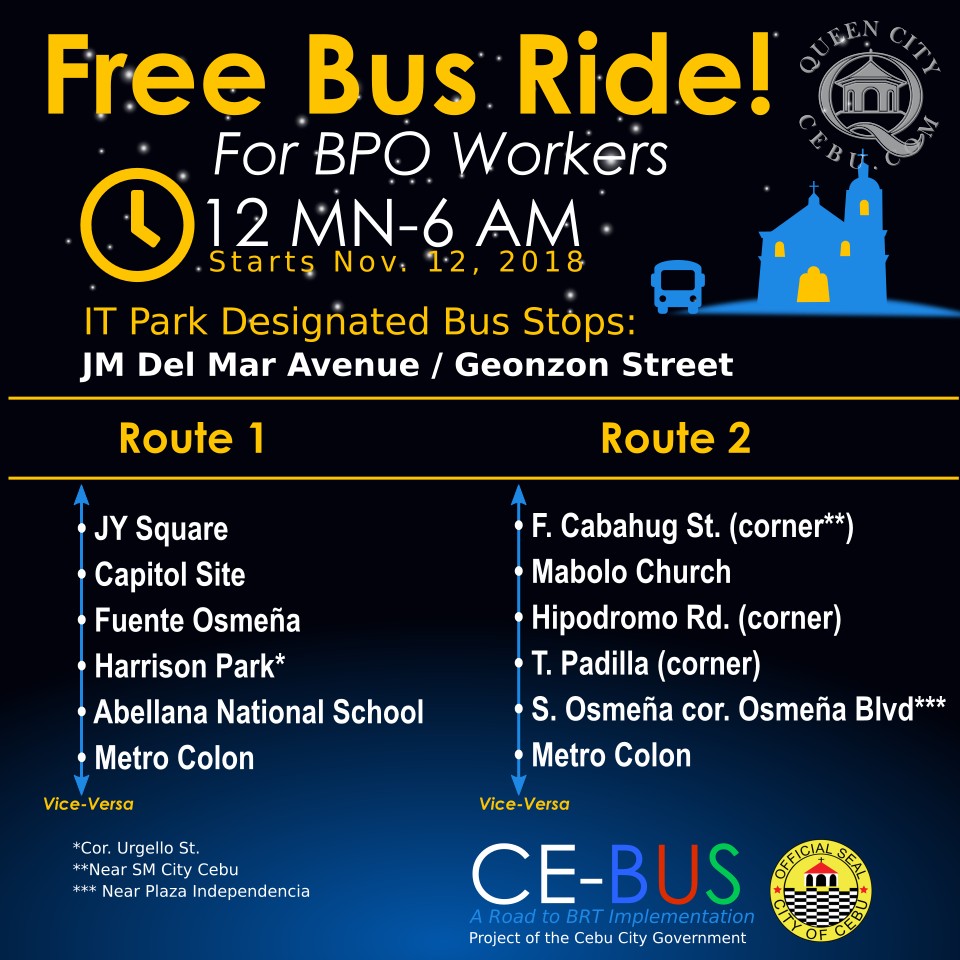 Free Bus Rides BPO Employees