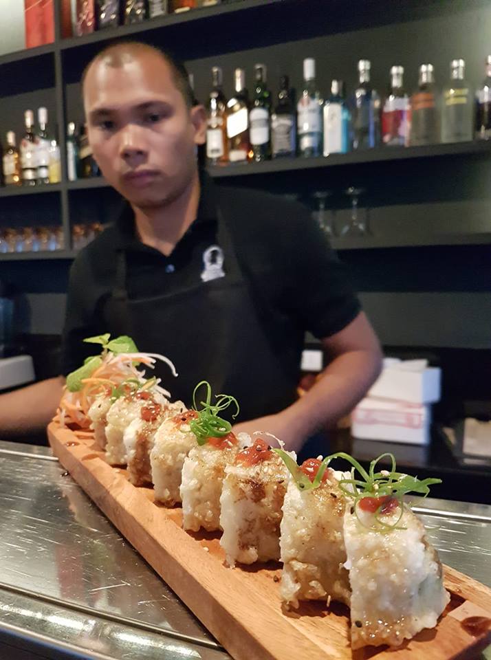Kugita Seafood and Charcoal Grill's signature sushi roll