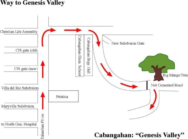 Map to Genesis Valley Mountain Resort