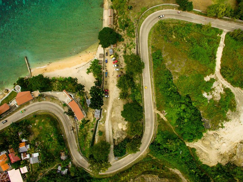 Aerial view of Sayaw Beach in Barili