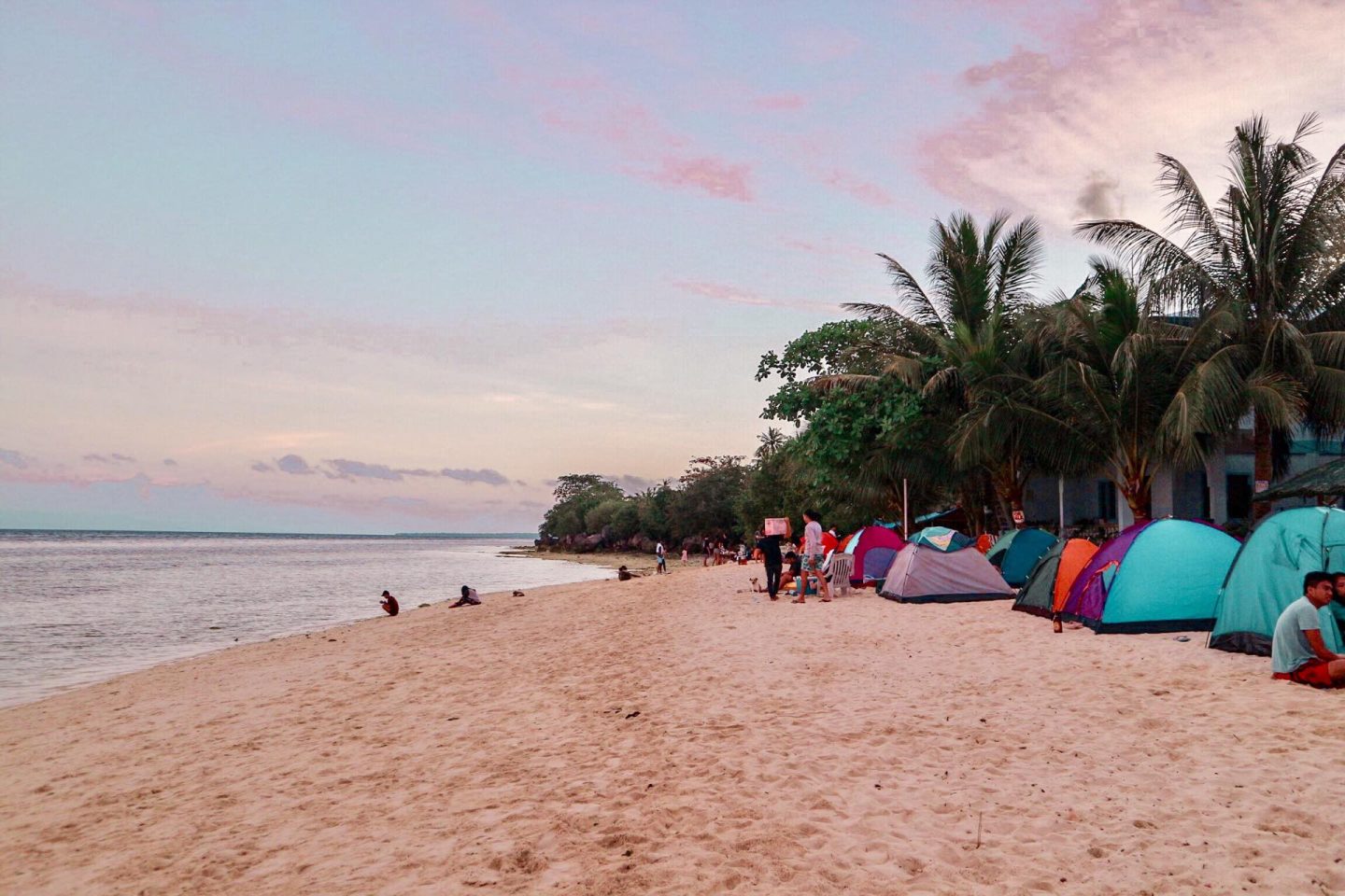 Camping at Lambug Beach in Badian