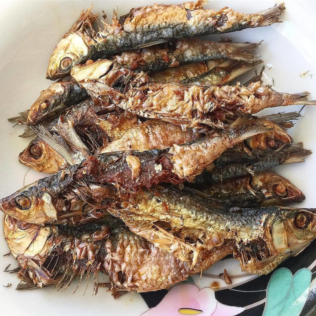 cooked tamban dried fish